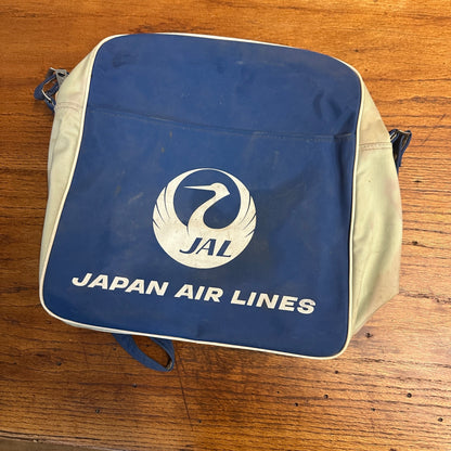 Vintage 1960's Japan Airlines Travel Tote Bag  Used