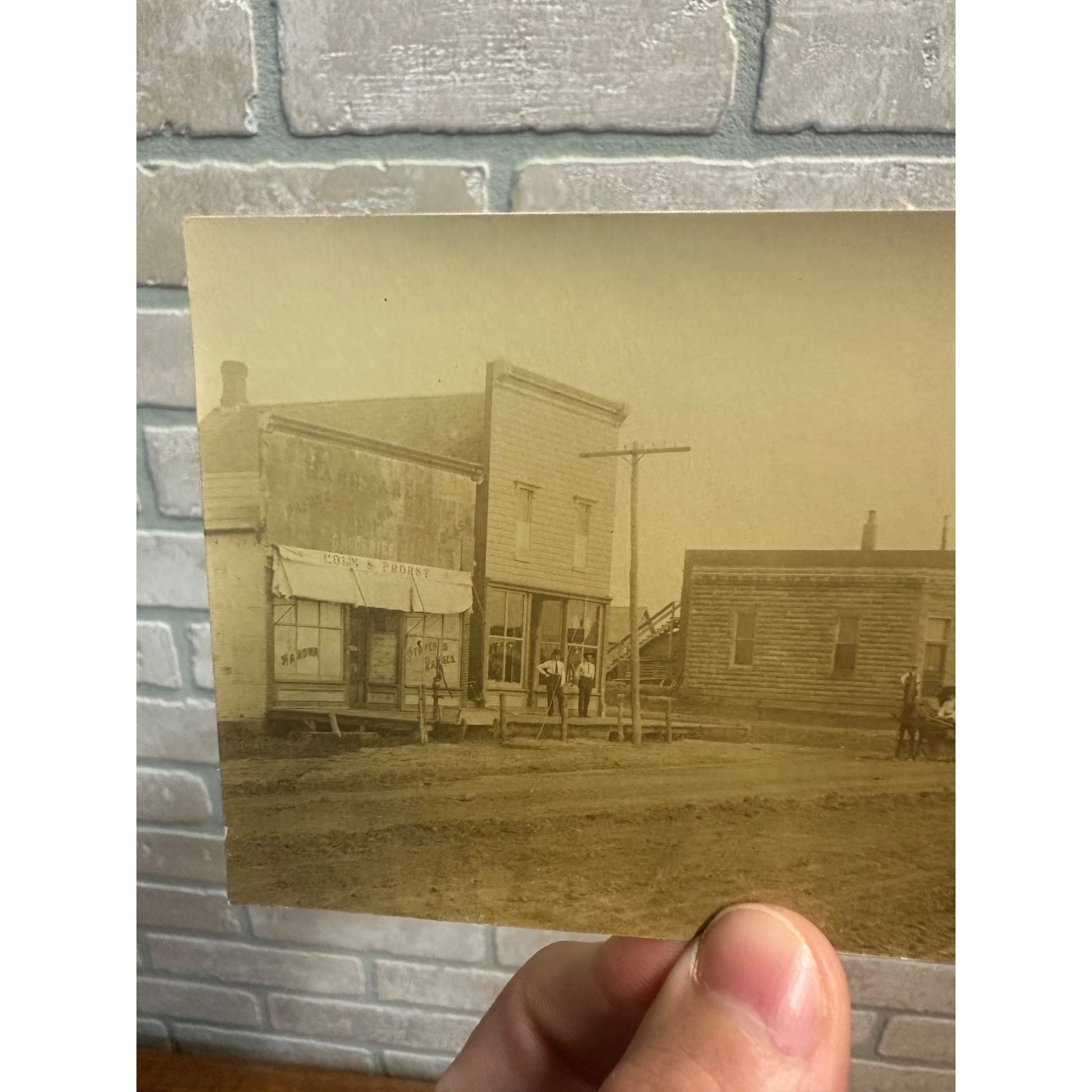Coulter Iowa IA RPPC Postcard Main Street West Side Early 1900s Vintage