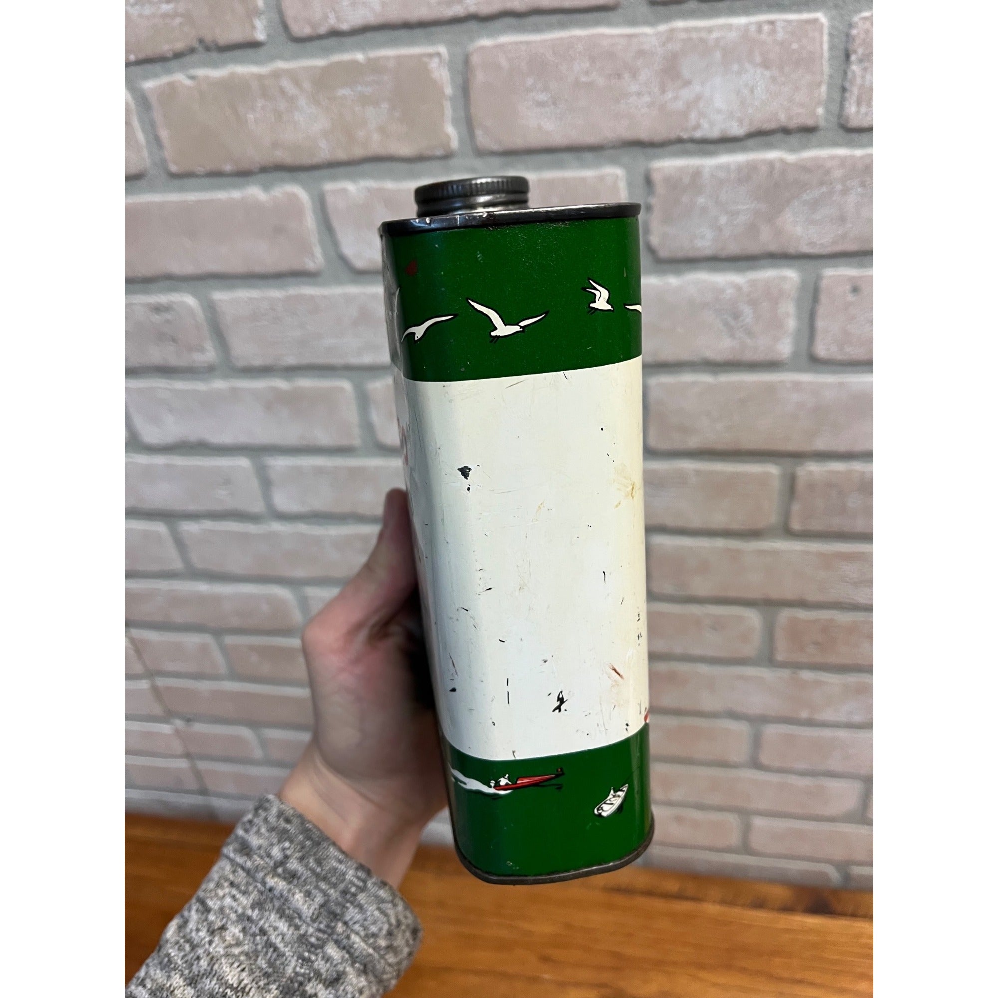 Vintage Texaco Outboard Motor Oil Can 1 Quart - Empty