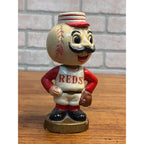 Vintage 1960s Cincinnati Reds Mascot Bobblehead Nodder Gold Base Series