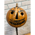 RARE Original 1900s Halloween Jack o' Lantern JOL Toledo Parade Torch Antique