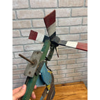 Original Whirligig Man Sawing Log Folk Art Americana Whirlygig Primitive Farmhouse Decor