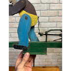 Original Whirligig Man Sawing Log Folk Art Americana Whirlygig Primitive Farmhouse Decor