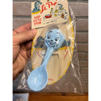 Vintage 1960s Baby Boy Plastic Rattle Crib Toy Lil Pup Dog Sanitoy NEW SEALED