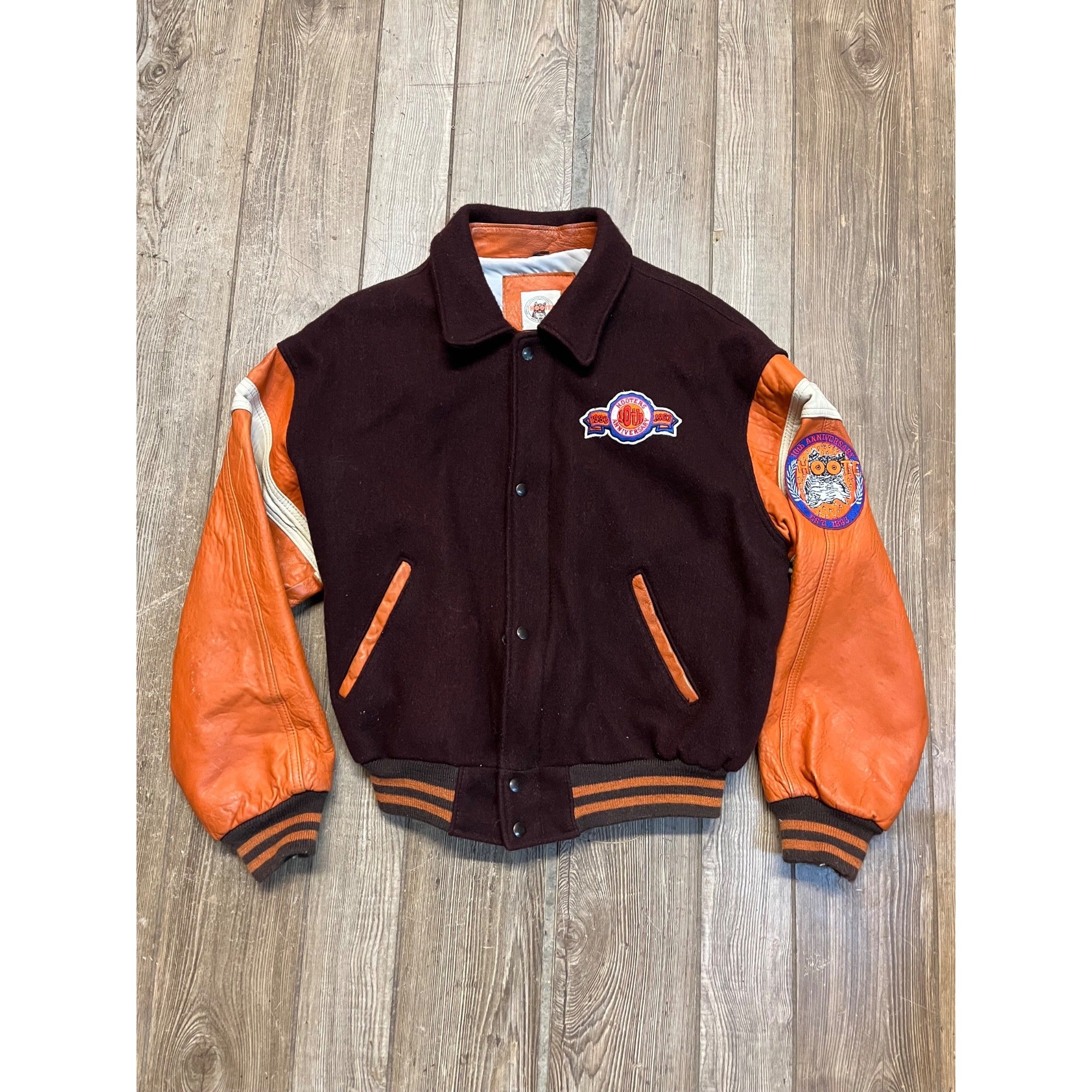 Vintage Hooters 10th Anniversary Varsity Lettermans Jacket Size L