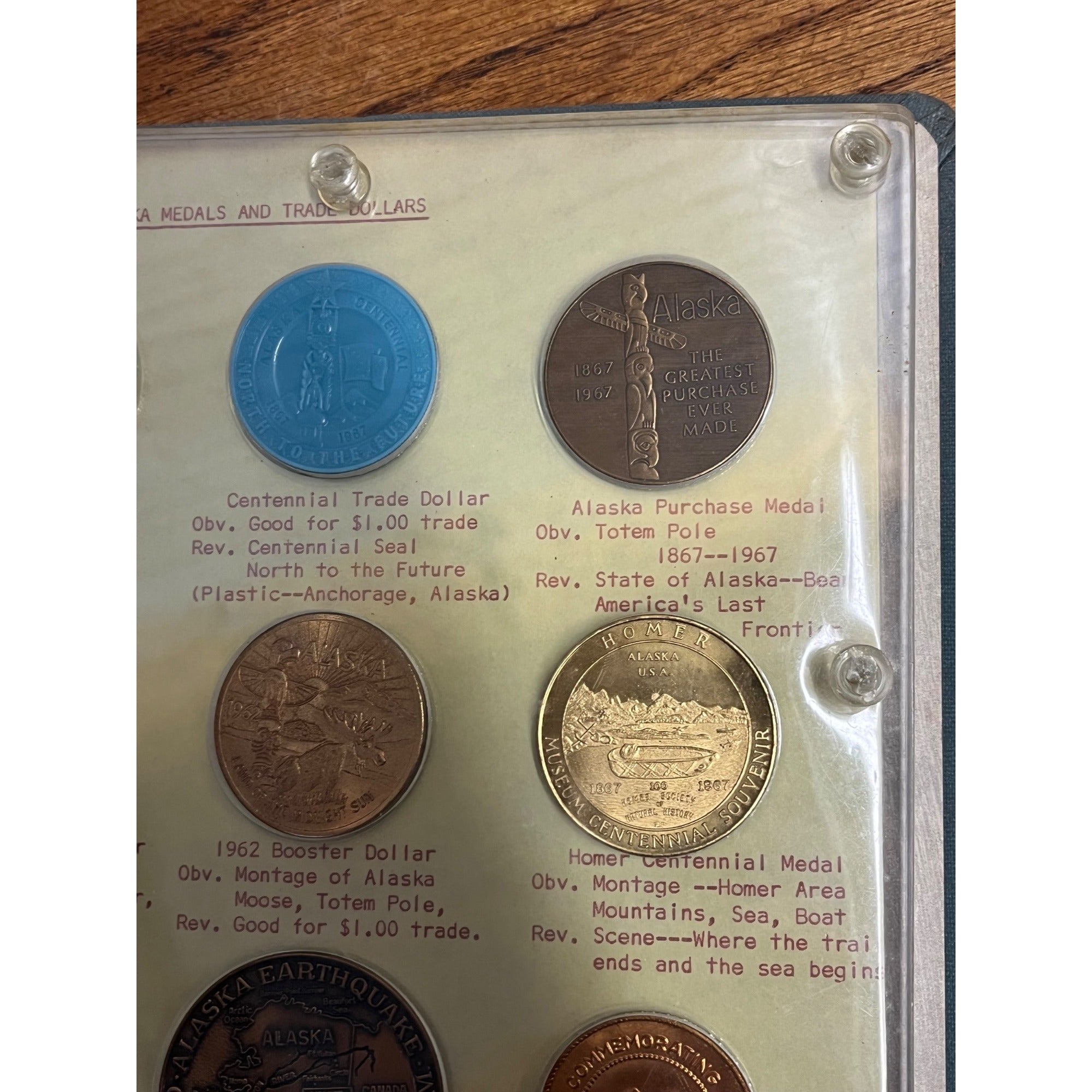 Huge Lot Alaska Centennial Trade Commemorative Tokens Coins Alaskan Gold Rush Olympics