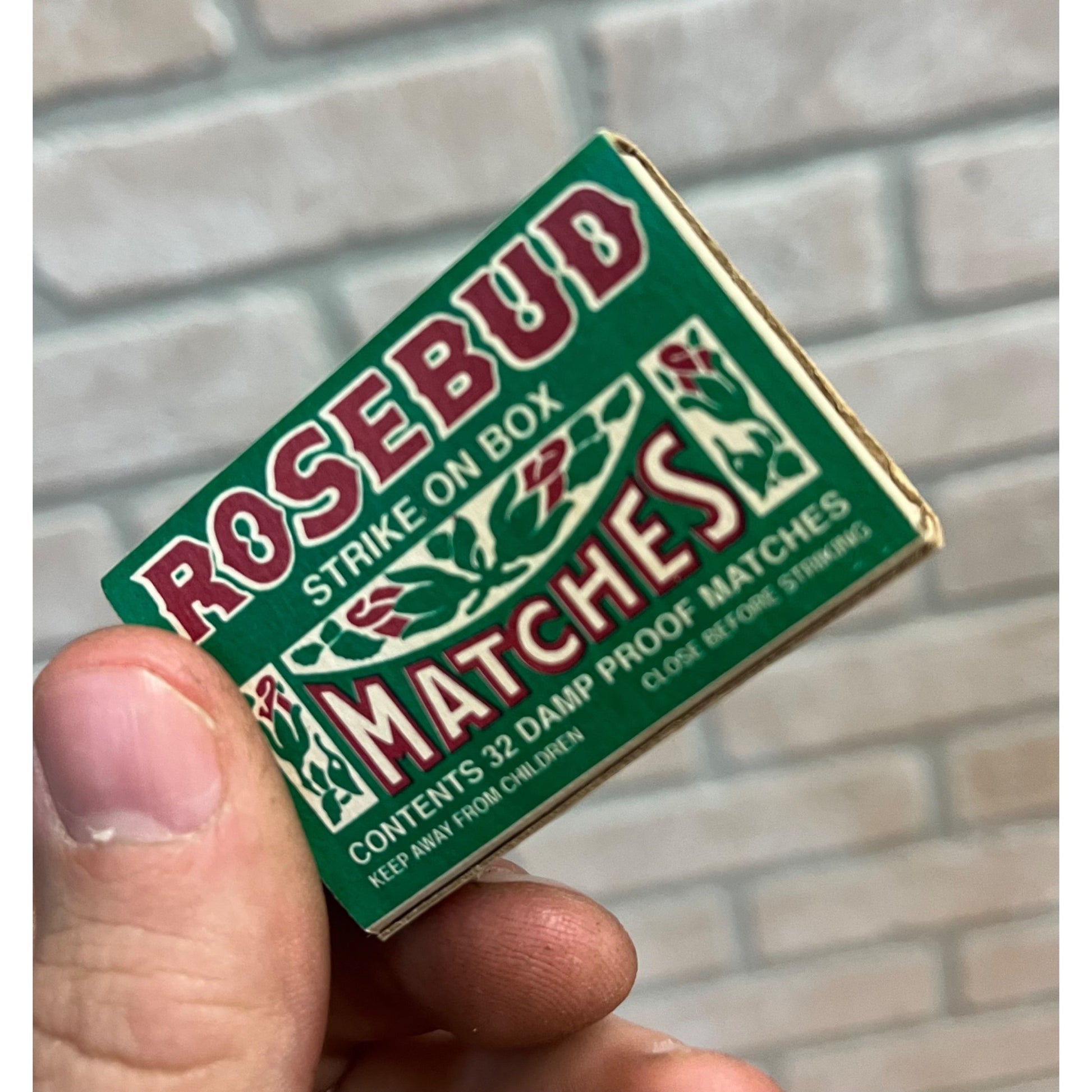 Vintage Rosebud Matches Match Box - Empty - Diamond Brand 1970s