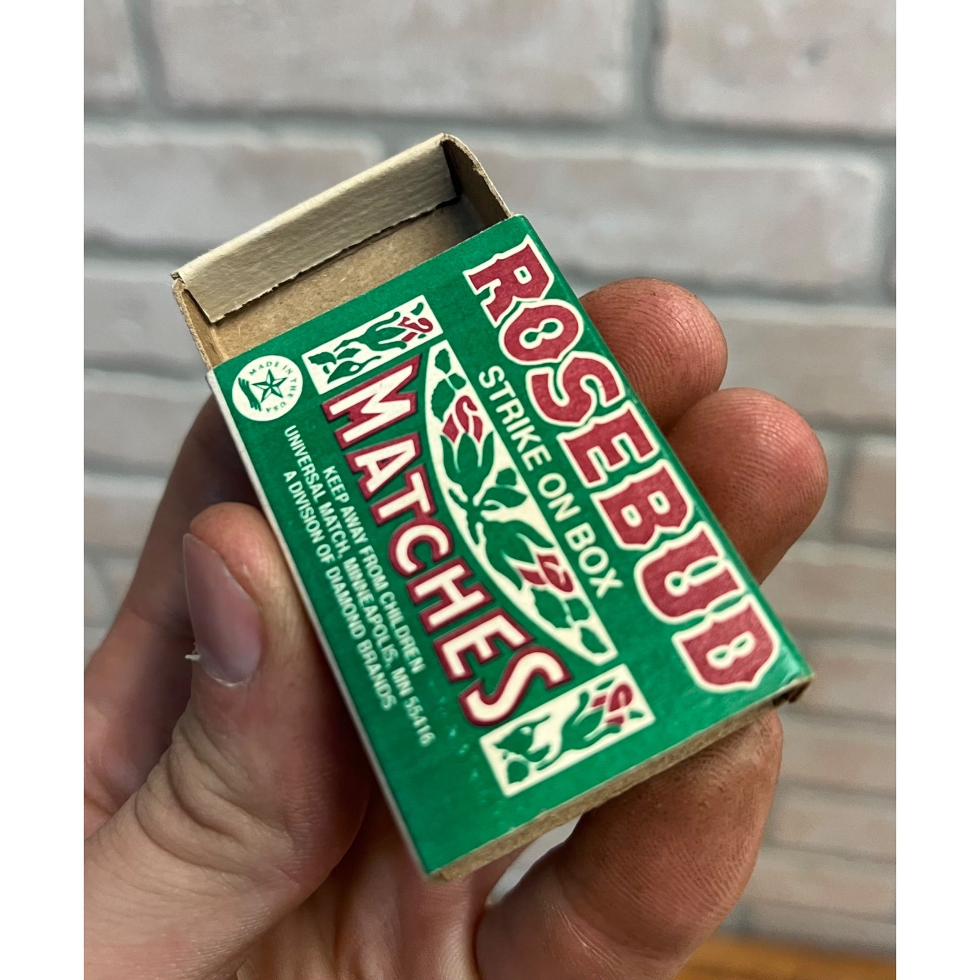 Vintage Rosebud Matches Match Box - Empty - Diamond Brand 1970s