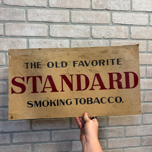Antique Standard Smoking Tobacco Milwaukee Wis Cardboard Advertising Sign