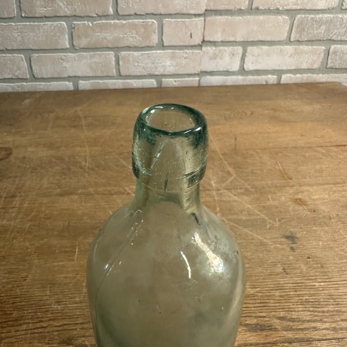 Antique DR S.B.H. & CO. AQUA GLASS MEDICINE BOTTLE Peruna 9.5" Tall 1880-1890