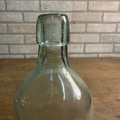 Antique DR S.B.H. & CO. AQUA GLASS MEDICINE BOTTLE Peruna 9.5" Tall 1880-1890