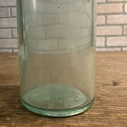 Antique DR S.B.H. & CO. AQUA GLASS MEDICINE BOTTLE Peruna 9.5" Tall 1880-1890