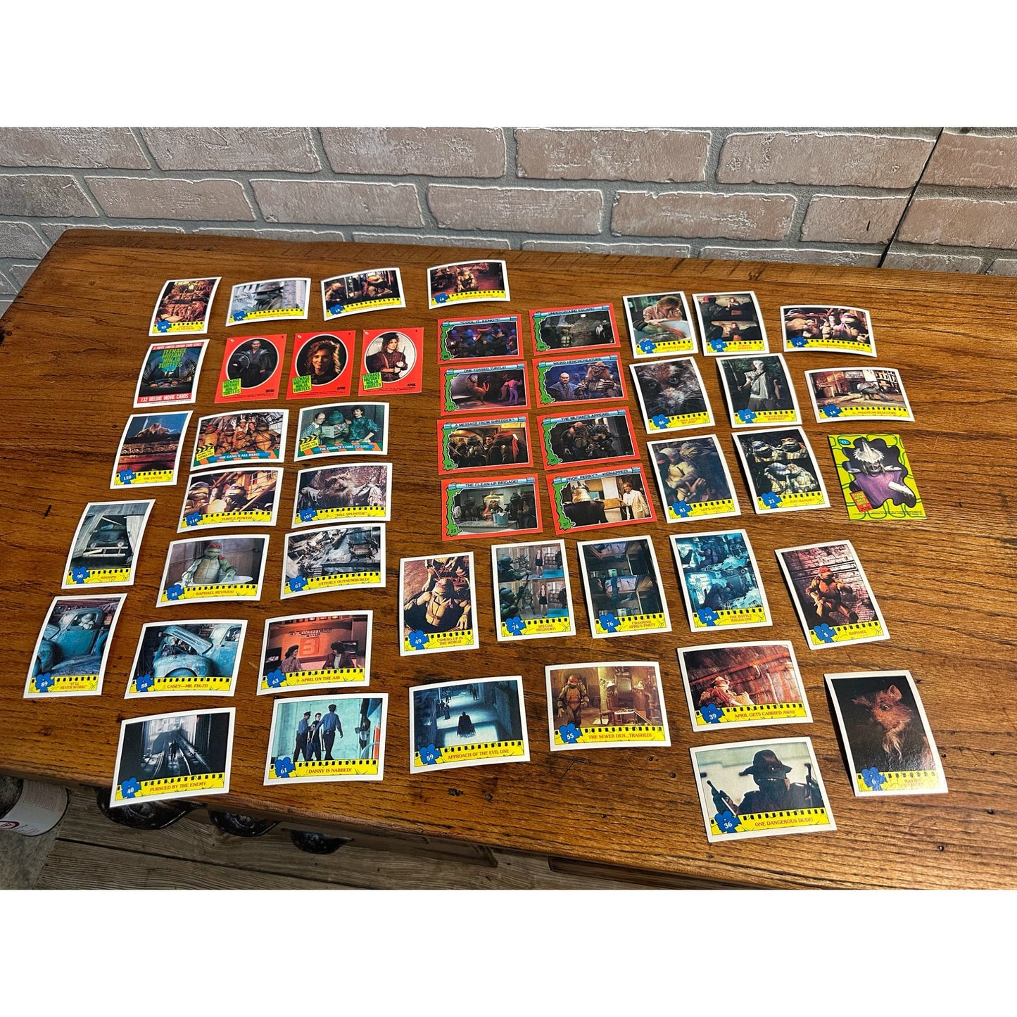 1990 Lot Topps TMNT Teenage Mutant Ninja Turtles Movie 48 Trading Cards Mirage