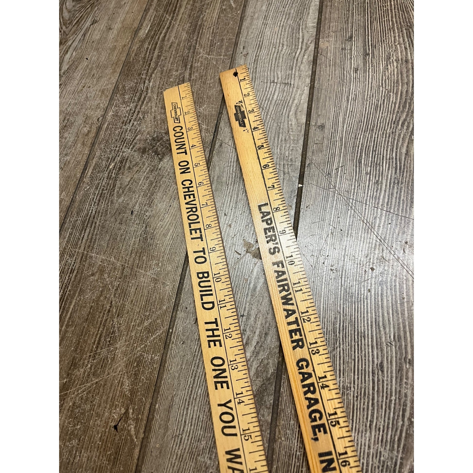 Vintage Chevrolet Chevy Wood 36" Advertising Yardstick Corvette Chevelle Corvair