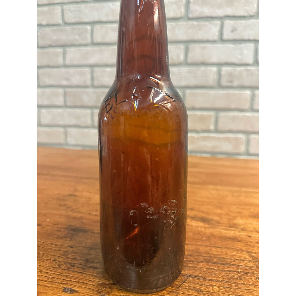 Vintage Blatz Brewing Co. Beer Bottle 12oz Amber Brown Embossed Milwaukee WI