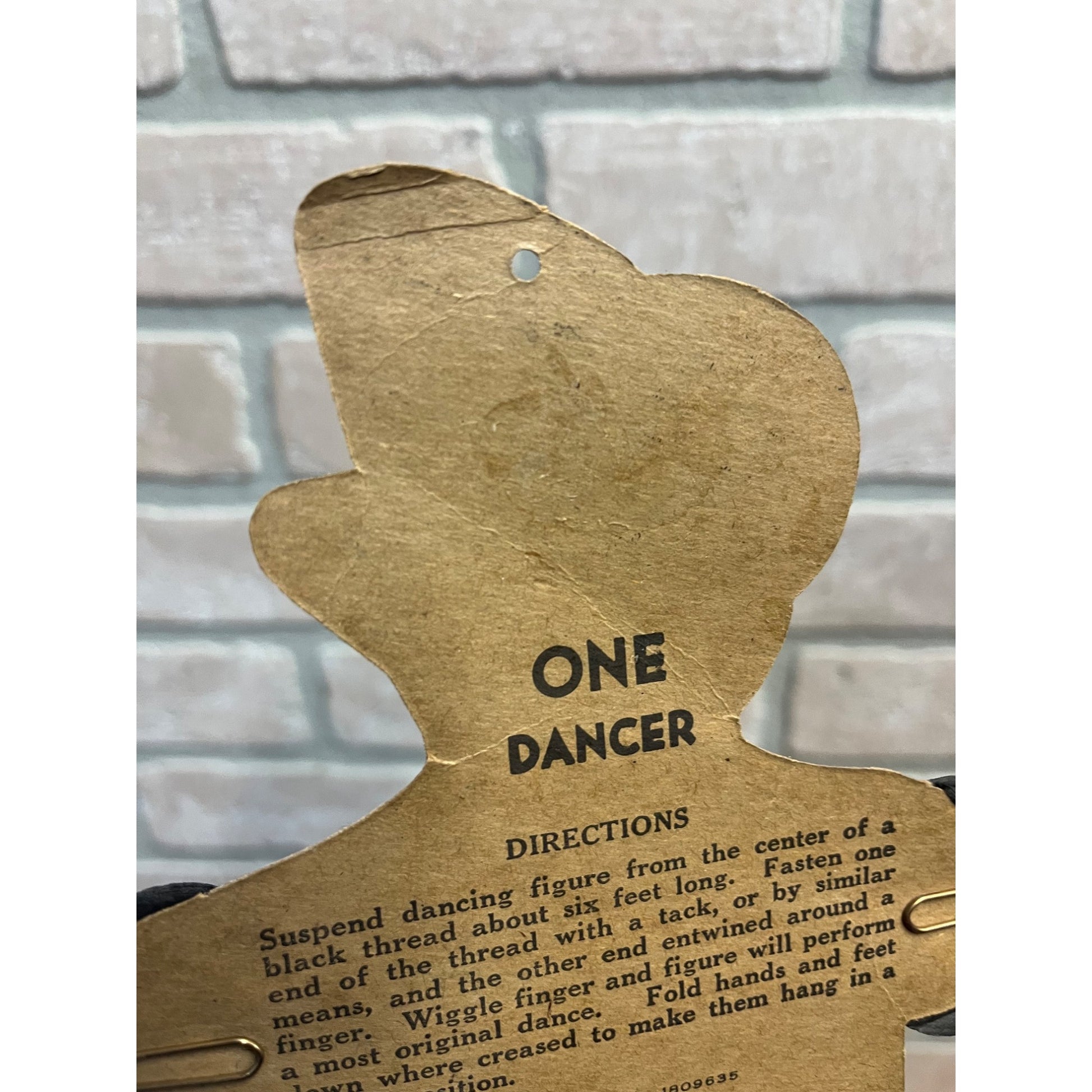 Original 1930s Vintage Halloween Beistle Scarecrow Dancer Honeycomb Diecut Decor