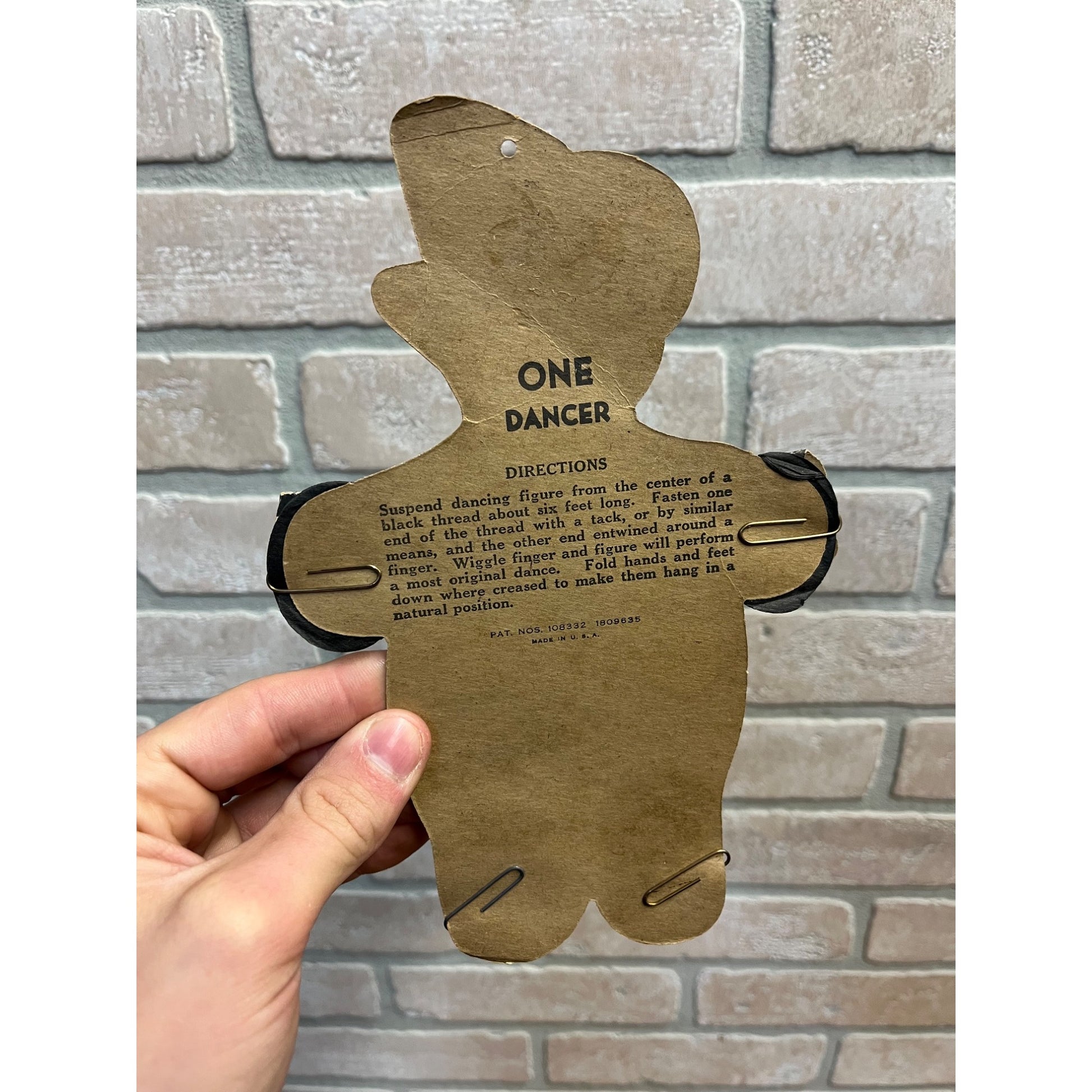 Original 1930s Vintage Halloween Beistle Scarecrow Dancer Honeycomb Diecut Decor