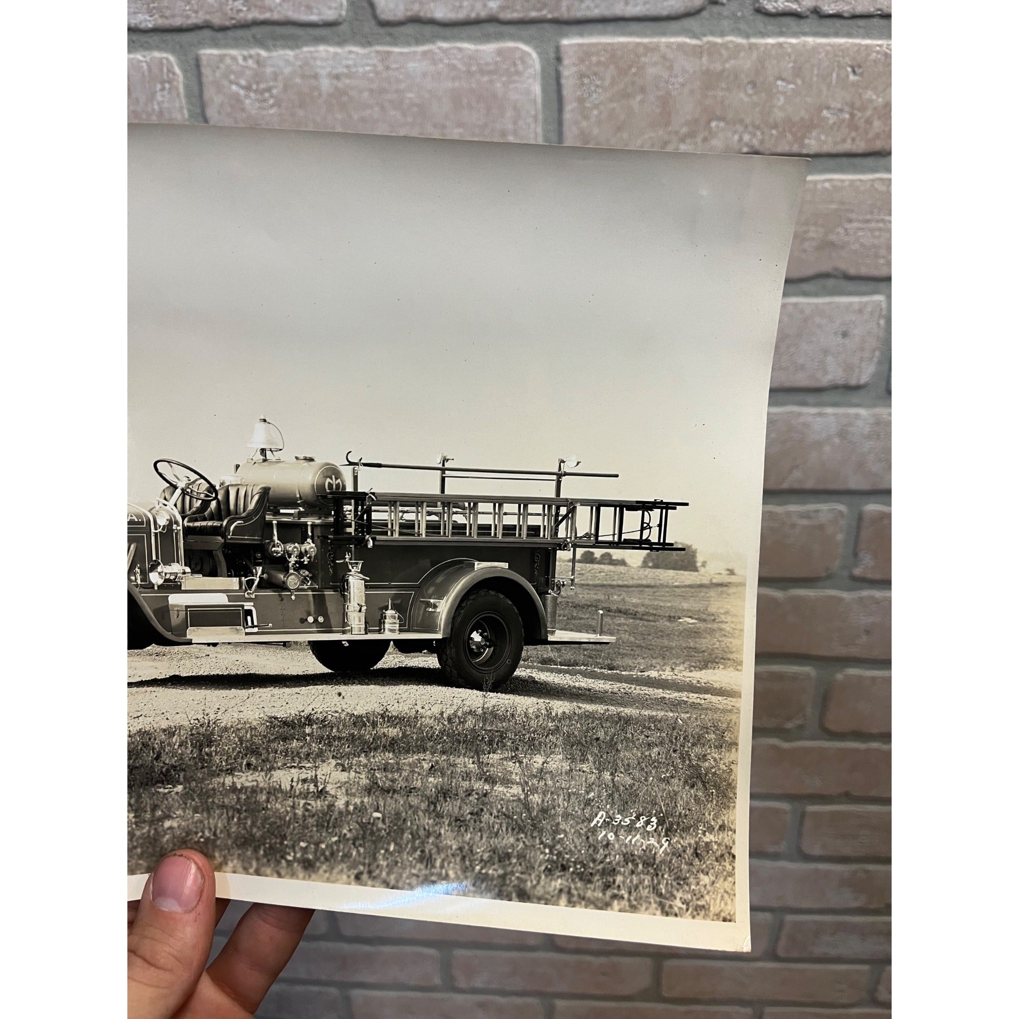 Vintage Original Mack Type 90 Fire Truck Promo Factory Photo Cheltenham, PA
