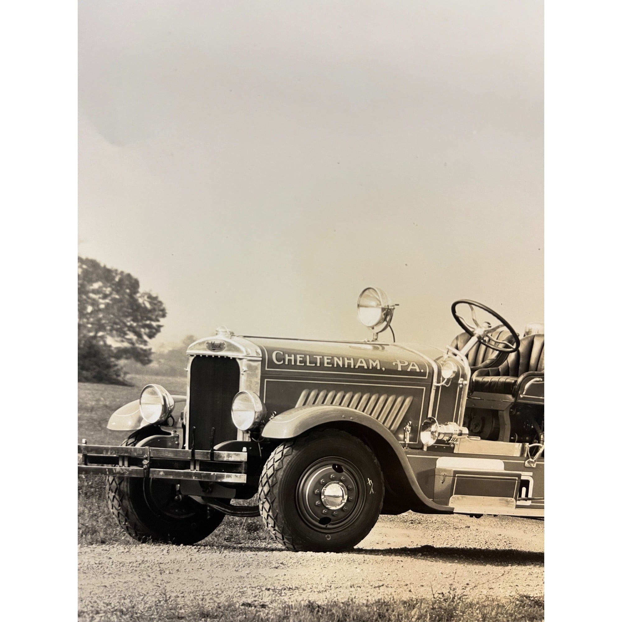 Vintage Original Mack Type 90 Fire Truck Promo Factory Photo Cheltenham, PA
