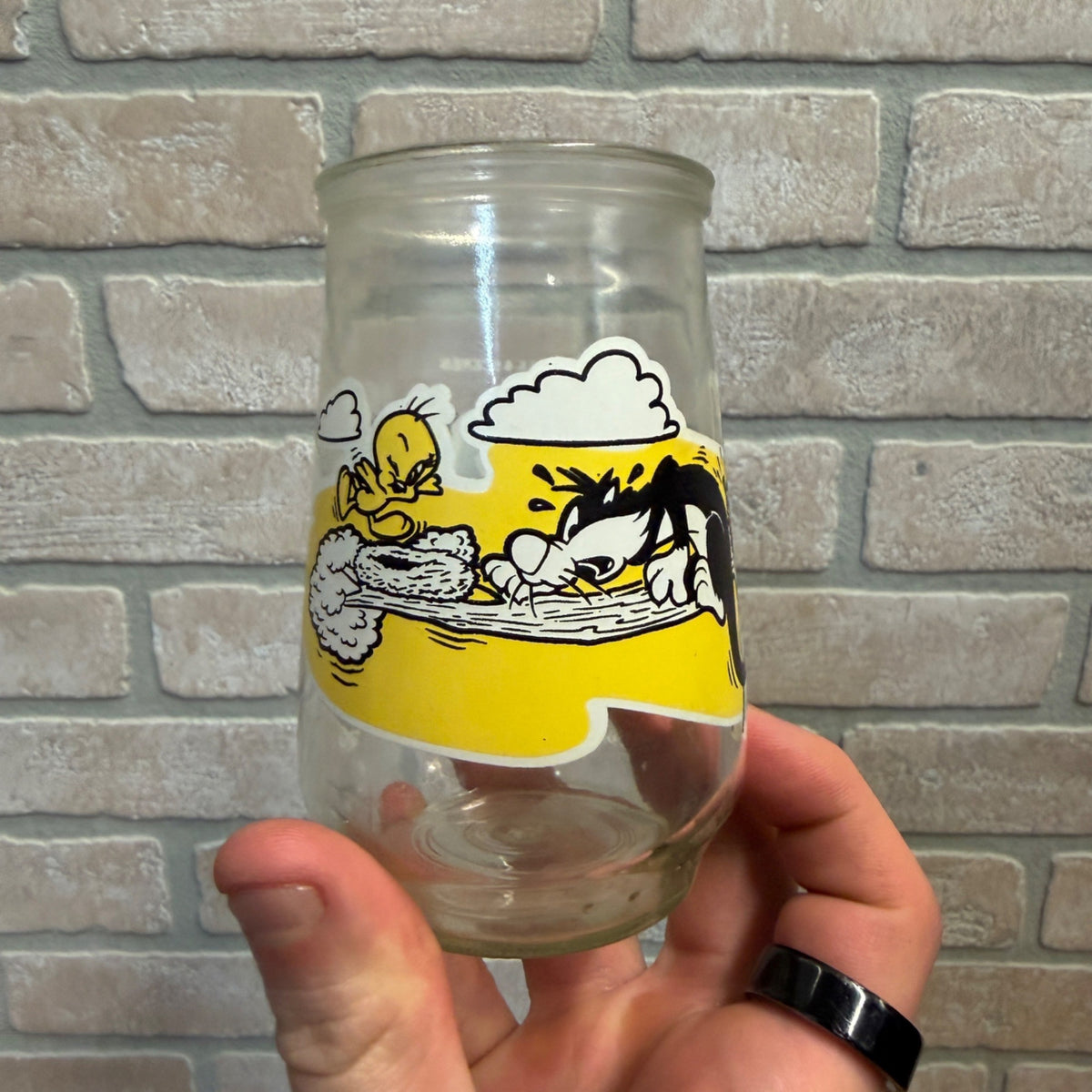 1995 Welch's Looney Tunes Glass Special Edition Taz Bird