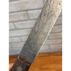 Antique 1900s Carbon Steel Butcher Kitchen Knife Wood Handle 12.5" Primitive