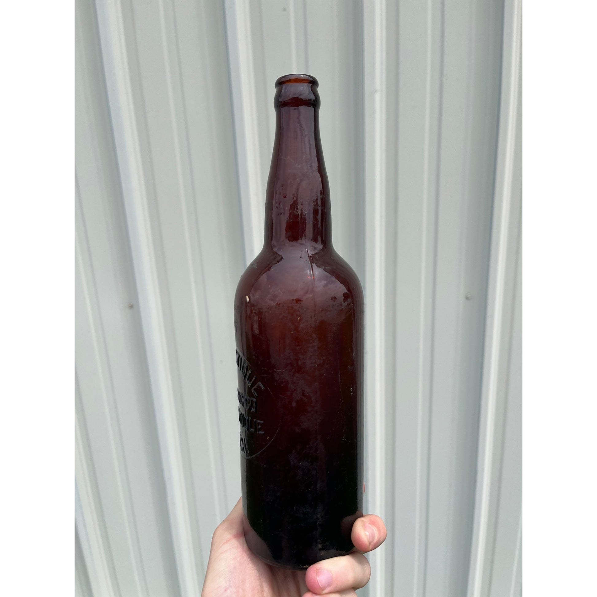 SCARCE c1900 Manistique Brewing Co. Michigan Amber Beer Bottle Quart
