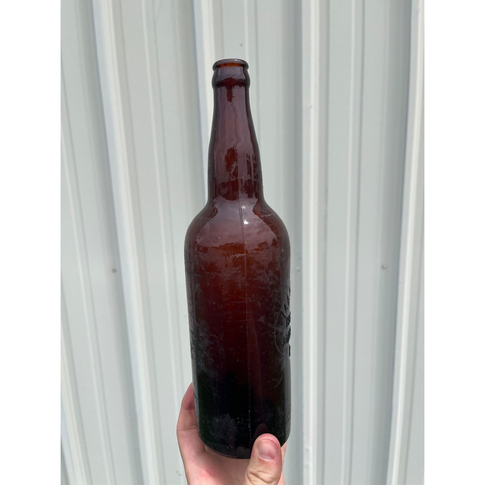 SCARCE c1900 Manistique Brewing Co. Michigan Amber Beer Bottle Quart