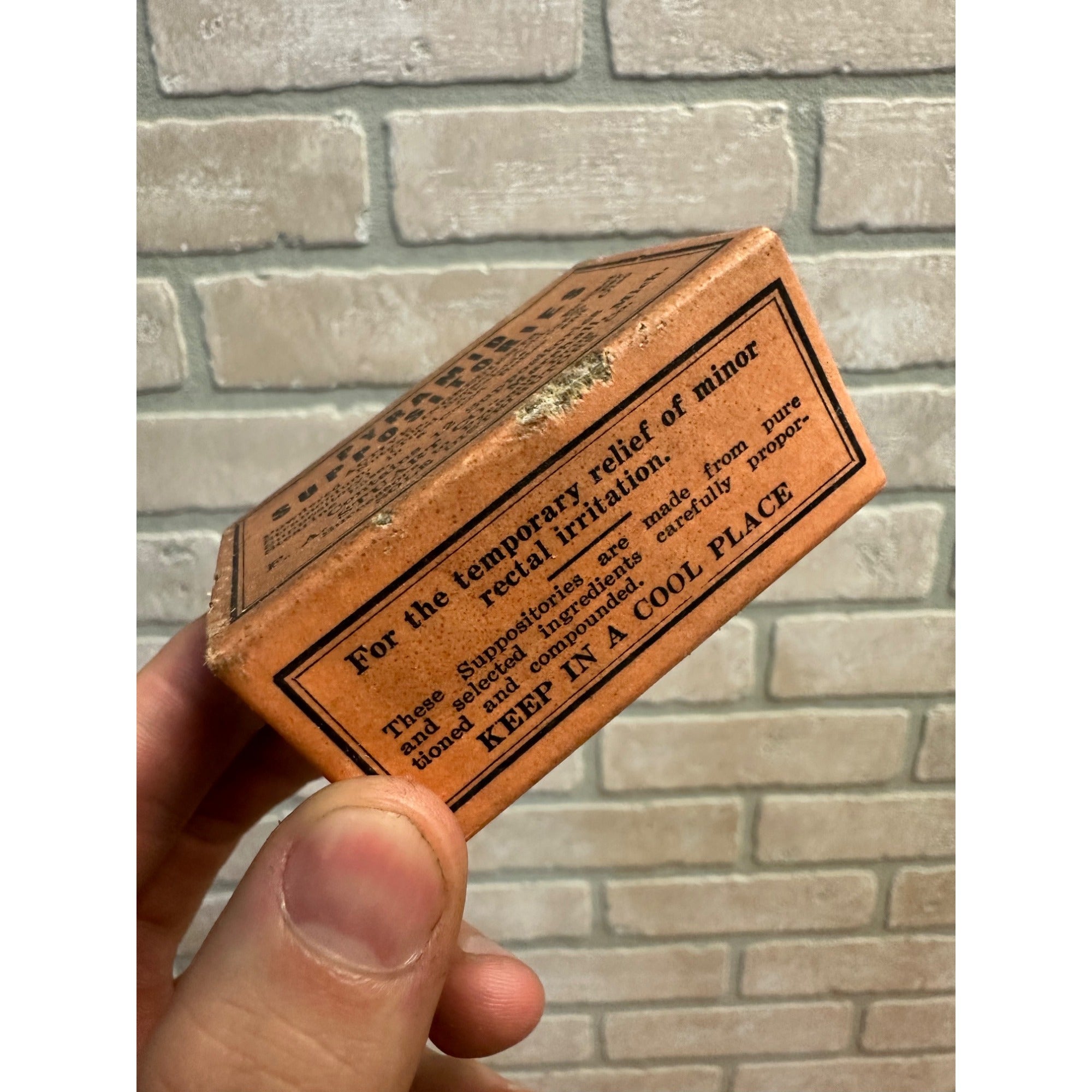 Vintage 1920s Pyramid Suppositories F.A. Stuart Co. Empty Box Quack Medicine