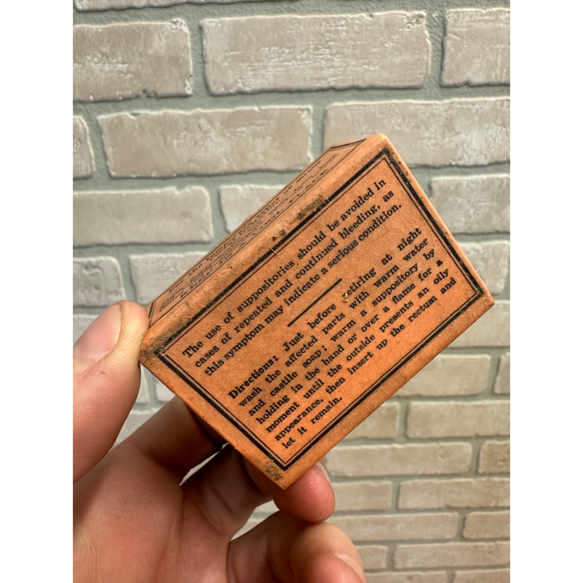 Vintage 1920s Pyramid Suppositories F.A. Stuart Co. Empty Box Quack Medicine