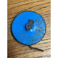 Vintage Lufkin 50ft Woven Cloth Reel Tape Measure Blue Metal Case #713