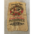 Vintage Blackhawk Chief Axes Potatoes James Burns Almond Wisconsin burlap sack