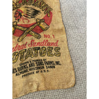 Vintage Blackhawk Chief Axes Potatoes James Burns Almond Wisconsin burlap sack