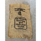 Vintage Blackhawk Chief Axes Potatoes James Burns Almond Wisconsin burlap sack