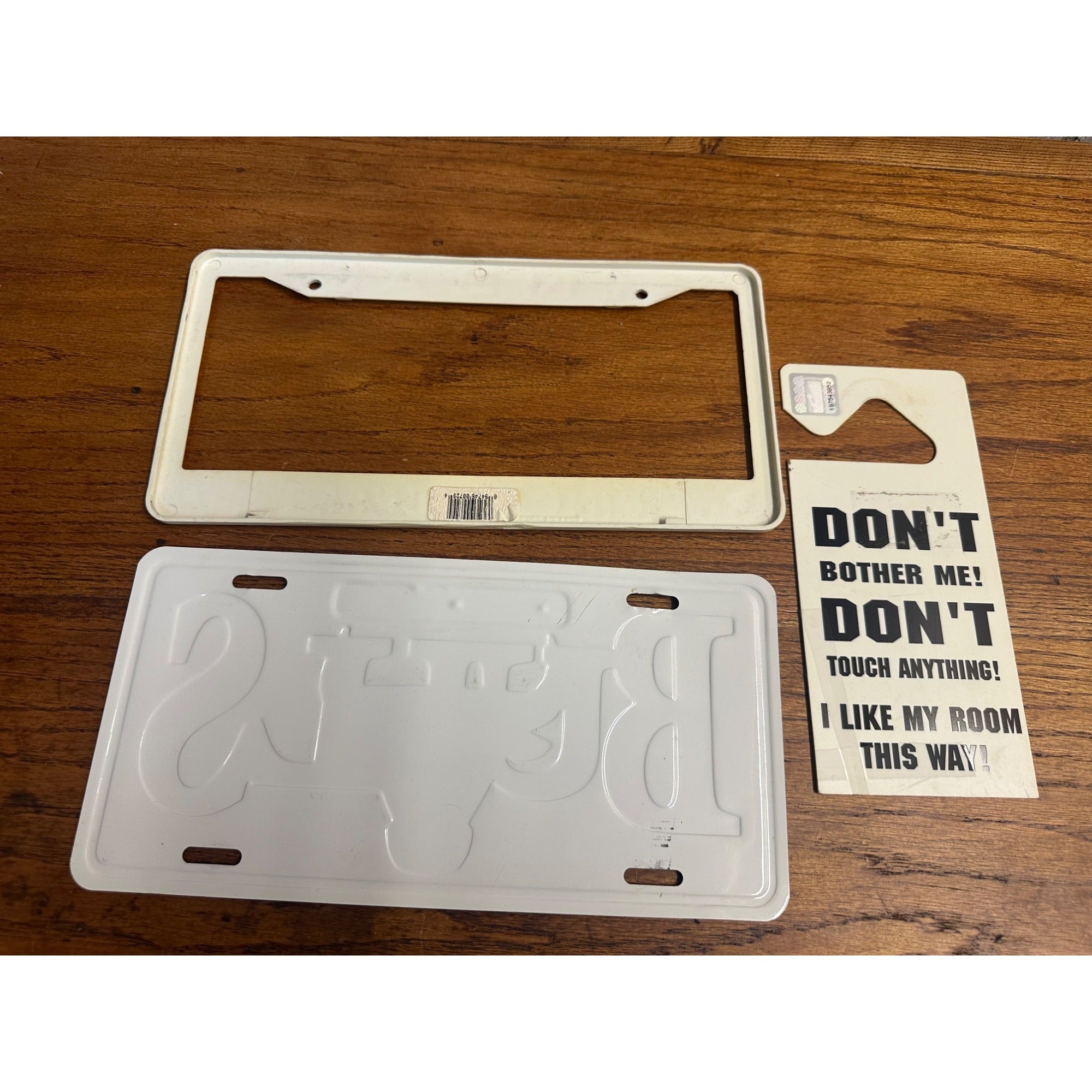 Vintage 1990s Chicago Bulls License Plate + Frame Team Logo & Door Hanger