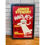 Original 1975 Harvey James Stewart Play Movie Broadside Poster Framed Promo