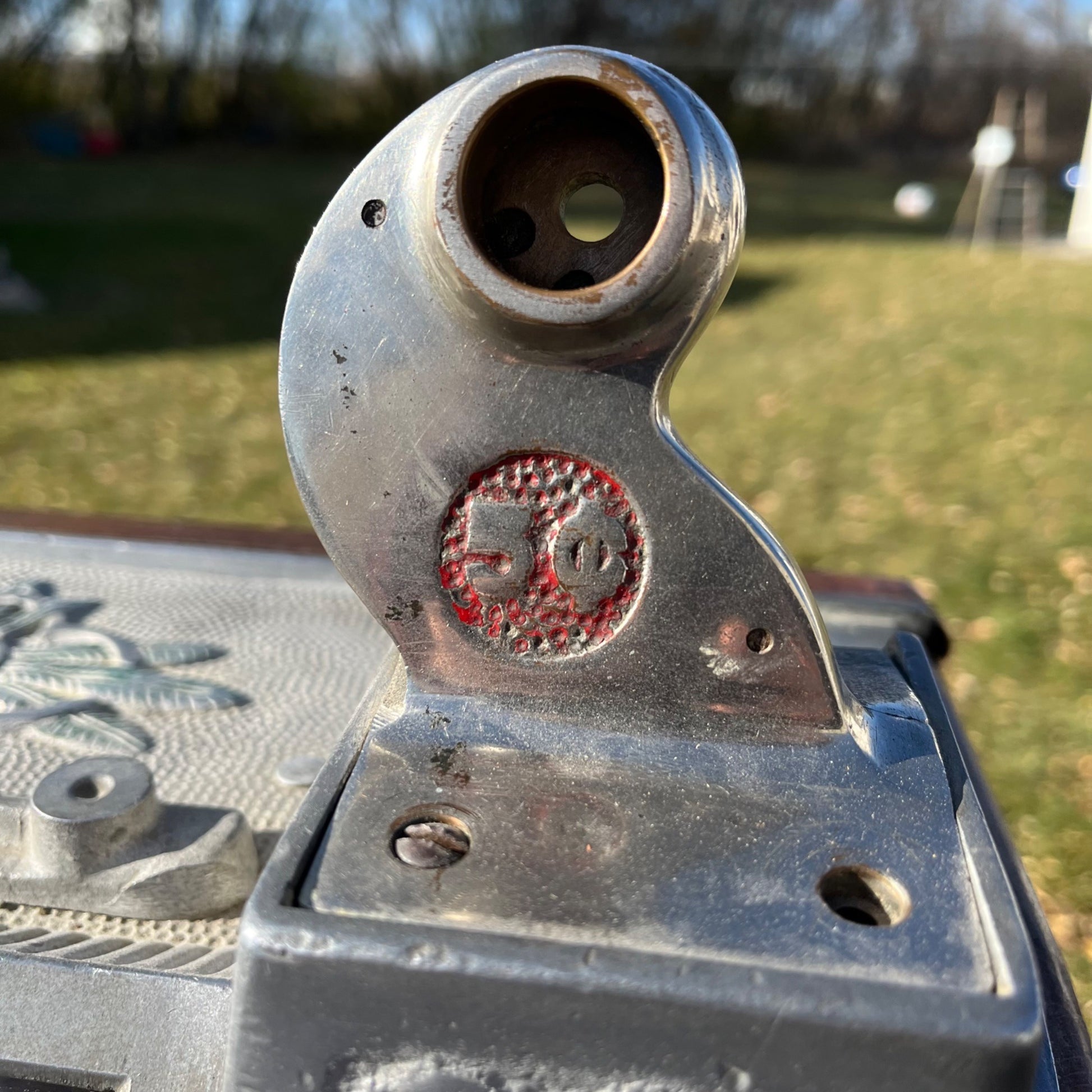 Antique c1925 Mills 5 Cent Owl Operators Bell Art Deco Gooseneck Slot Machine