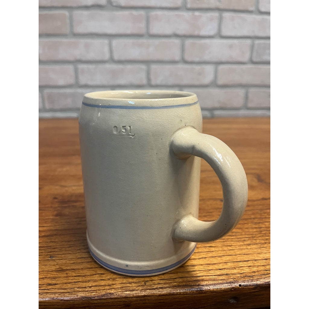 Vintage Heavy Becks Bier Beer Stein Stoneware Mug Cup German - 0.5 Liter Gerz