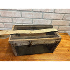 Antique Wooden Cricket Fishing Bait Box Wire Screen Carrier Primitive Cage Handmade 1920s Cabin Decor