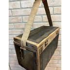 Antique Wooden Cricket Fishing Bait Box Wire Screen Carrier Primitive Cage Handmade 1920s Cabin Decor