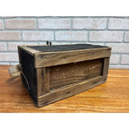 Antique Wooden Cricket Fishing Bait Box Wire Screen Carrier Primitive Cage Handmade 1920s Cabin Decor