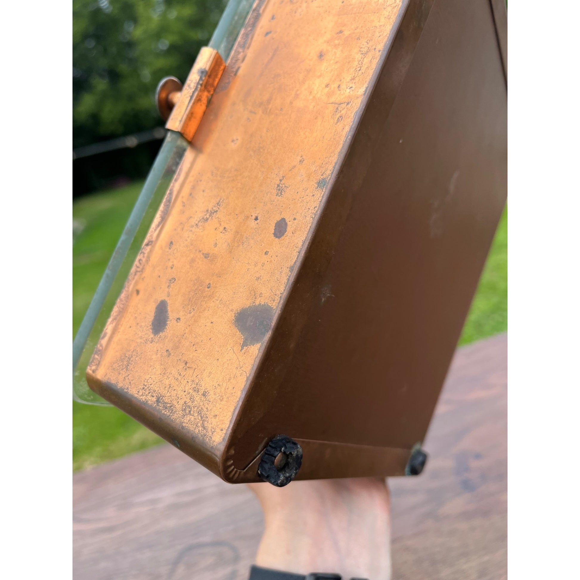 Vintage Copper Cigar Humidor Corina Larks General Store Counter Display