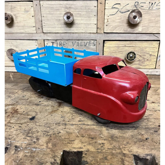 Vintage 1930s Wyandotte Pressed Steel 12" Stake Truck Bed Repainted Toy