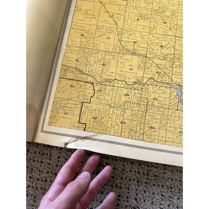 1912 Waupaca County Wisconin Plat Map History Book large Complete