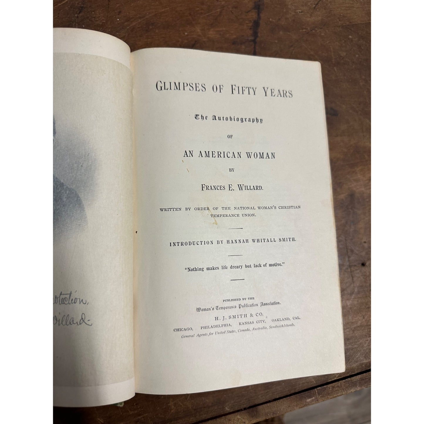 GLIMPSES OF FIFTY YEARS BY FRANCES E. WILLARD 1839 - 1889 HARDCOVER HISTORY