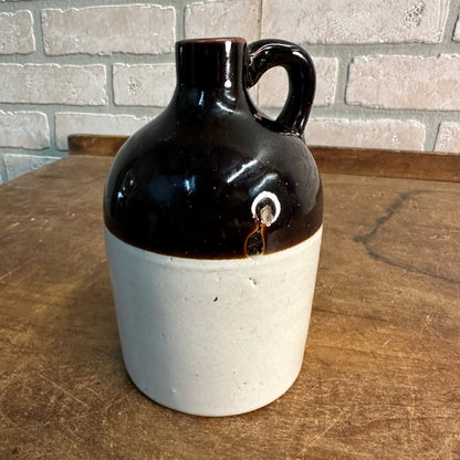 Vintage 5-1/2" Small Fancy Jug  Red Wing? Unsigned Stoneware