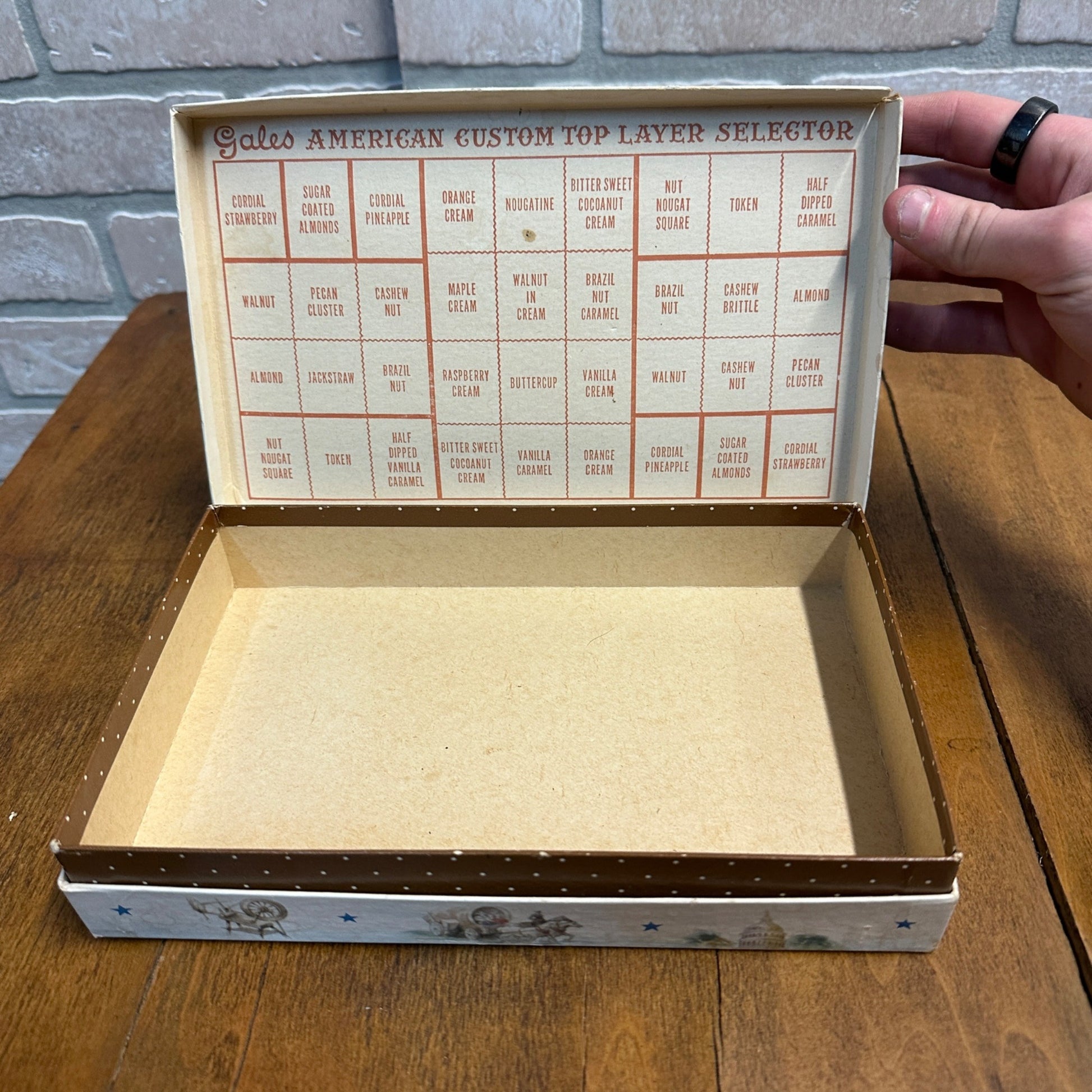 Vintage 1950s Gales American Custom Assorted Chocolates Advertising Box Boston