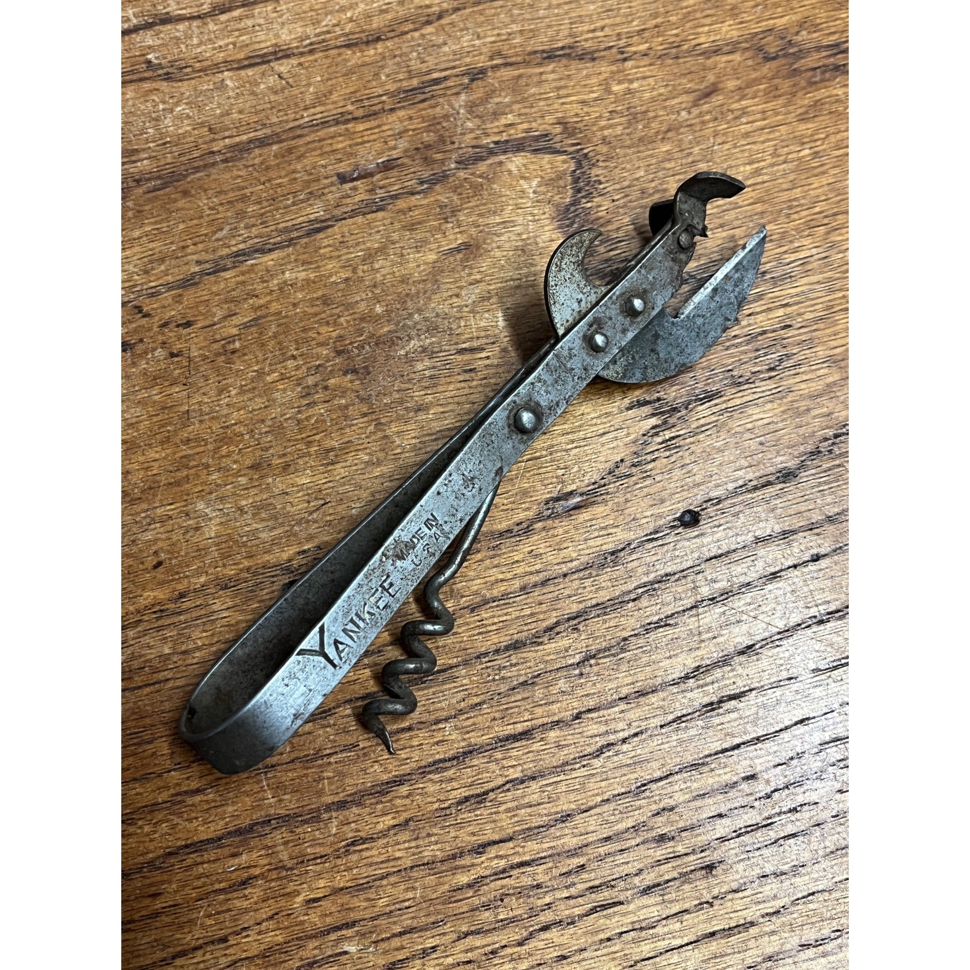 Vintage 1900s "The Yankee" Liquor Bottle Opener Corkscrew Adverising