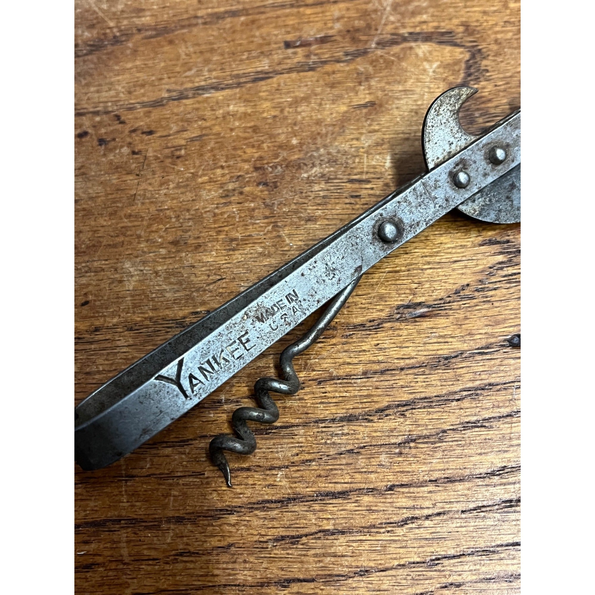 Vintage 1900s "The Yankee" Liquor Bottle Opener Corkscrew Adverising