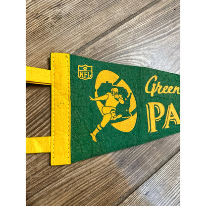 Vintage 1960s Green Bay Packers 12" Mini NFL Felt Pennant