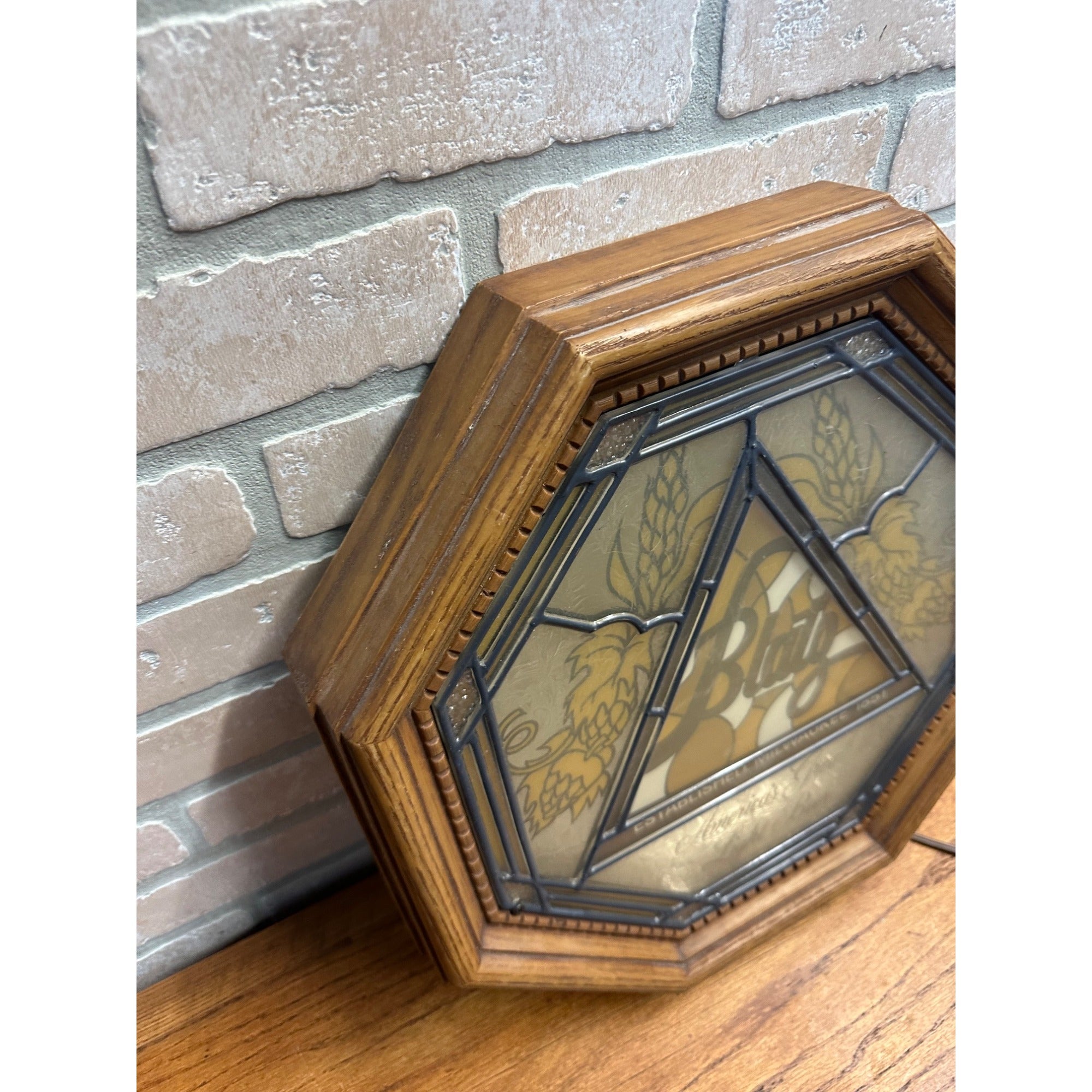 Vintage 1978 Blatz Beer Lighted Bar Sign 16x16 Light Beer Mancave Sign RARE